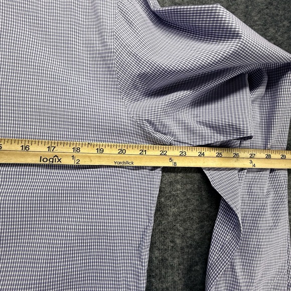 HUGO BOSS Mens 16 41 Blue Check Long Sleeve Dress Shirt Modern Business Casual - Picture 6 of 8
